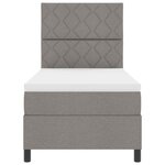 vidaXL Lit à ressorts avec matelas avec LED Taupe 100 x 200 cm tissu