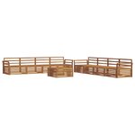 vidaXL Ensemble de canapés d'extérieur 9 Pièces Naturel
