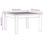 vidaXL Table basse Acacia clair 60 x 60 x 36 cm Bois d'Acacia Massif