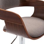 vidaXL Tabouret de bar Contreplaqué et tissu taupe