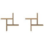 vidaXL Étagères murales 2 Pièces chêne artisanal bois d'ingénierie