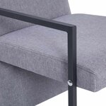 vidaXL Fauteuil gris clair tissu