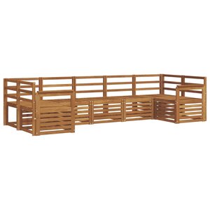 vidaXL Ensemble de canapé d'angle 7 Pièces Naturel