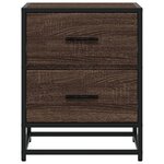 vidaXL Tables de chevet 2 Pièces chêne marron 40x31x50 cm bois ingénierie