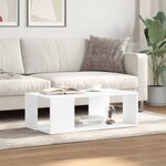 vidaXL Table basse blanc 89 5x48x30 cm bois d’ingénierie