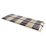 vidaXL Sommier à lattes Marron 140 x 190 cm Bois de hêtre massif