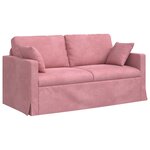 vidaXL Canapé 2 Pièces Rose 158 x 78 x 80 cm Velours