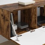 vidaXL Meuble TV mural Chêne fumé 60 x 31 x 29.5 cm Bois d'ingénierie