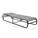 vidaXL Chaises longues lot de 2 avec table Textilène et aluminium