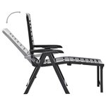 vidaXL Chaise longue pliable Plastique Anthracite