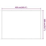 vidaXL Auvent vertical Beige 200x420 cm Tissu oxford