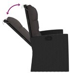 Salon de jardin meuble d'extérieur ensemble de mobilier 4 pièces avec coussins noir résine tressée 02_0016166