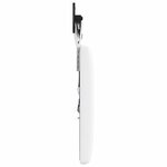 vidaXL Tête de lit suspendue Avec lumière LED Blanc Tissu