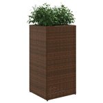 vidaXL Jardinière marron 40x40x80 cm résine tressée