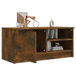 vidaXL Meuble TV Chêne fumé 80x35x36 5 cm Bois d'ingénierie