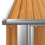 vidaXL Abri de jardin 180 5 x 97 x 209 5 cm Acier galvanisé Aspect bois