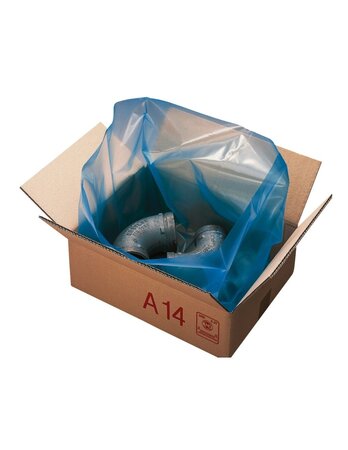 (lot  de 150 sacs) sac à soufflet anticorrosion vci pour caisse carton palettisable 650 + 200/200 x 650