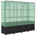 vidaXL Jardinière surélevée avec housse aspect rotin 160x40x153 cm