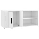 vidaXL Meuble TV Blanc brillant 80x31 5x36 cm Bois d'ingénierie