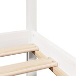 vidaXL Cadre de lit avec tête de lit blanc 160x200 cm bois pin massif