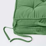 Coussin rehausseur lombaire en coton 50 x 50 cm - Vert foncé - HOMESCAPES