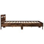 vidaXL Cadre de lit sans matelas chêne fumé 200x200 cm