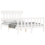 vidaXL Cadre de lit sans matelas blanc 120x200 cm bois de pin massif