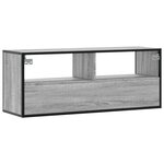 vidaXL Meuble TV sonoma gris 100x31x39 5 cm bois d'ingénierie et métal