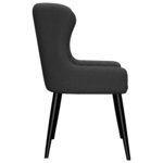 Vidaxl chaises à manger lot de 2 noir tissu