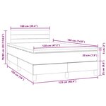 vidaXL Sommier à lattes de lit avec matelas LED bleu foncé 120x190 cm