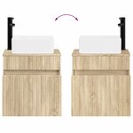 vidaXL Meuble de lavabo mural Chêne Sonoma 49 x 41 x 63 cm