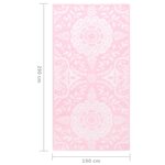 vidaXL Tapis d'extérieur Rose 190x290 cm PP