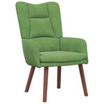 vidaXL Fauteuil relaxant Vert clair 63 x 67 x 94 cm Velours