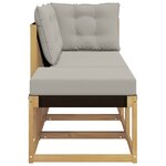 vidaXL Unité de canapé sectionnel avec coussin 3 Pièce Blanc
