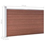 vidaXL Clôture de jardin WPC 175x105 cm Marron