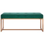 vidaXL Banc Vert foncé 110x36x45 cm Velours