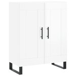 vidaXL Buffet Blanc brillant 69 5x34x90 cm Bois d'ingénierie