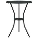 Set de bistrot de jardin 3 pièces vidaXL Noir en alu moulé