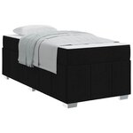 vidaXL Cadre de lit avec matelas Noir 100 x 200 cm tissu