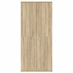 vidaXL Cabinet à chaussures Marron 80 x 39 x 180 cm Bois d'ingénierie