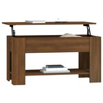 vidaXL Table basse Chêne marron 101x49x52 cm Bois d'ingénierie