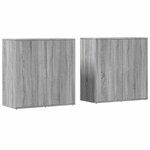vidaXL Buffets 2 Pièces sonoma gris 79x38x80 cm bois d'ingénierie