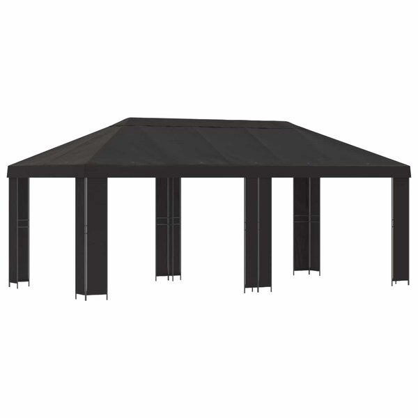 vidaXL Abri de jardin 6 x 3 m Anthracite Polyester et Acier 190 gsm