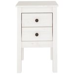 vidaXL Tables de chevet 2 Pièces Blanc 40x35x61 5 cm Bois de pin massif