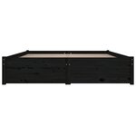 vidaXL Cadre de lit sans matelas avec tiroirs noir 140x190 cm