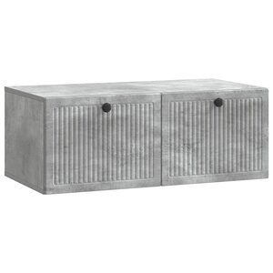 vidaXL Meuble TV mural Gris béton 78 5 x 41 x 30 cm Bois d'ingénierie