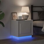 vidaXL Cabinet de chevet avec 2 Pièces Blanc 44 x 34 5 x 45 cm