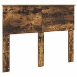 vidaXL Lit de Rangement Chêne fumé 135 x 190 cm Bois d'ingénierie