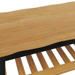 VidaXL Table basse EKAI Noir 100 x 60 x 45 5 cm Bois de pin massif
