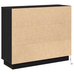 vidaXL Buffet avec LED Chêne Noir 90x32x75 cm Bois d'ingénierie